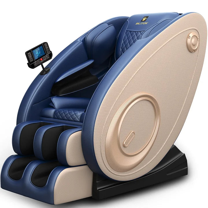 Massage Chair with Heating, Zero Gravity Recline, Bluetooth Audio, Airbags, and Foot Roller