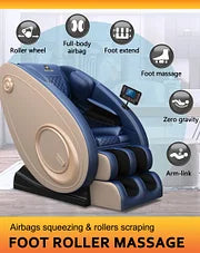 Massage Chair with Heating, Zero Gravity Recline, Bluetooth Audio, Airbags, and Foot Roller